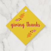 Freundschaftsfest | Rot und Gelb Geschenkanhänger (Vorderseite)