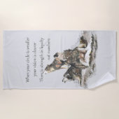 Freundschaftsfreunde Zitat von Tierziffern Kunst Strandtuch (Vorderseite)