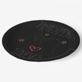 Freundschaftsfreundschaft für immer beste Freunde Pappteller (Schrägansicht)