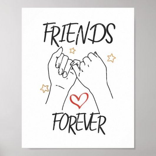 Freundschaftsfreundschaft für immer beste Freunde Poster (Vorne)
