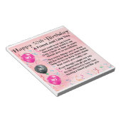 Freundschaftsgedicht - 30. Geburtstag Notizblock (angewinkelt)