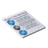 Freundschaftsgedicht - 30. Geburtstag Notizblock (angewinkelt)