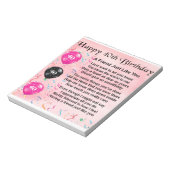 Freundschaftsgedicht - 40. Geburtstag Notizblock (Rotiert)