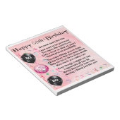 Freundschaftsgedicht - 50. Geburtstag Notizblock (angewinkelt)