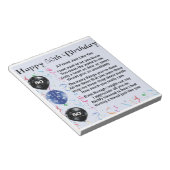 Freundschaftsgedicht 50. Geburtstag Notizblock (angewinkelt)