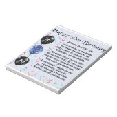 Freundschaftsgedicht 50. Geburtstag Notizblock (Rotiert)