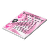 Freundschaftsgedicht - 60. Geburtstag Notizblock (Rotiert)