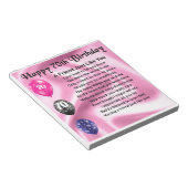 Freundschaftsgedicht - 70. Geburtstag Notizblock (angewinkelt)