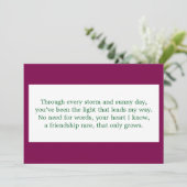 Freundschaftsgedicht Dankeskarte (Stehend Vorderseite)