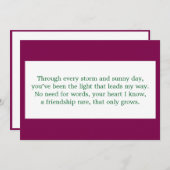 Freundschaftsgedicht Dankeskarte (Vorne/Hinten)