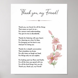 Freundschaftsgedicht, Das beste Angebot für Freund Poster