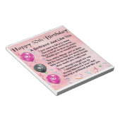 Freundschaftsgedicht - Design zum 30. Geburtstag Notizblock (angewinkelt)