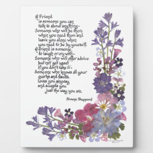 Freundschaftsgedicht Fotoplatte