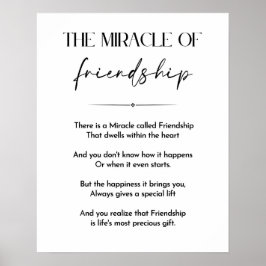 Freundschaftsgedicht, inspirierendes Geschenk eine Poster