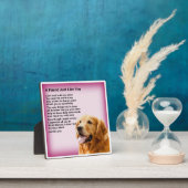 Freundschaftsgedicht Plaque - Goldenes Retriever D Fotoplatte (InSitu)