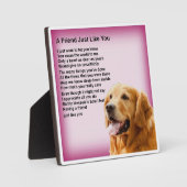 Freundschaftsgedicht Plaque - Goldenes Retriever D Fotoplatte (Vorderseite)