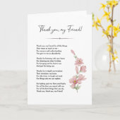 Freundschaftsgedicht, Wahre beste Freundes-Zitatka Karte (Gelbe Blume)