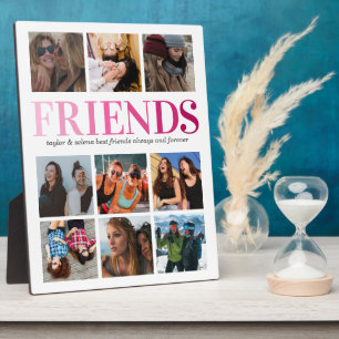 Freundschaftsgeschenk Foto-Collage von Freunden Fotoplatte