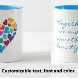 Freundschaftsgeschenk, Regenbogenhöre, anpassbar Tasse