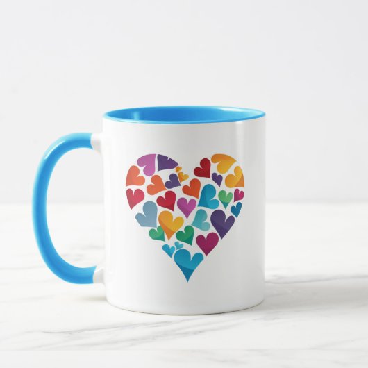 Freundschaftsgeschenk, Regenbogenhöre, anpassbar Tasse (Links)
