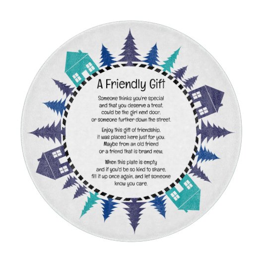 Freundschaftsgeschenkplatte Schneidebrett (Vorderseite)