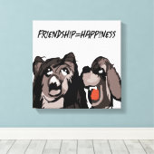 Freundschaftsglücklichkeit Leinwanddruck (Insitu (Holzboden))