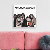 Freundschaftsglücklichkeit Leinwanddruck (Insitu (Wohnzimmer))