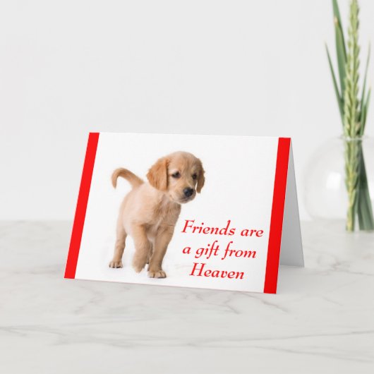 Freundschaftsgolden Retriever Welpenhundekarte Karte (Vorderseite)