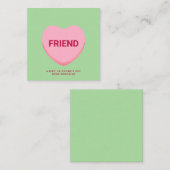 Freundschaftsgrün Gespräch Herzlichen Valentinstag Mitteilungskarte (Vorne/Hinten)