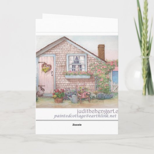 Freundschaftsgruß mit Impressionistlandschaft Karte (Rückseite)