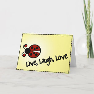 Freundschaftsgrüßkarte Live, Lachen Liebe Karte
