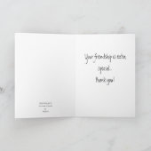 Freundschaftsgrüßkarte mit Bibelverse. Dankeskarte (Innenseite)