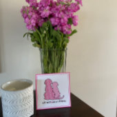 Freundschaftsgrusskarte Rosa Hunde