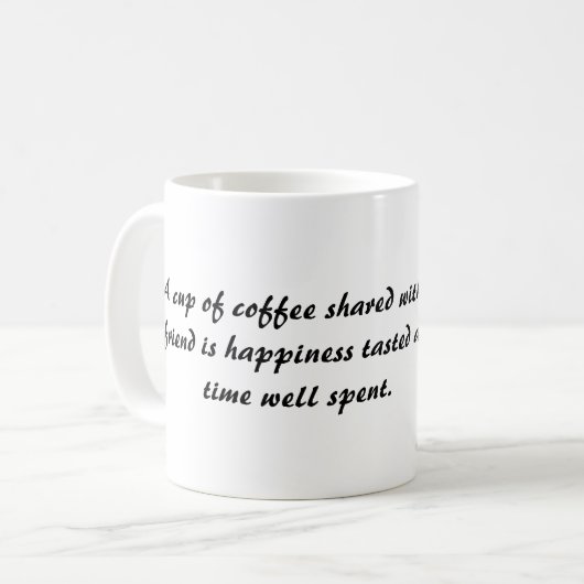 Freundschaftskaffee-Tasse Kaffeetasse (Vorderseite Links)