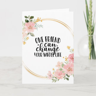 Freundschaftskarte, ästhetische Blumenfreundschaft Karte