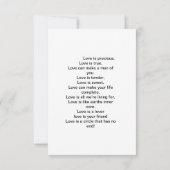 Freundschaftskarte Dankeskarte (Rückseite)