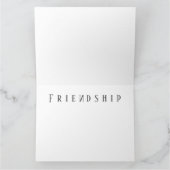 Freundschaftskarte in Schwarz-Weiß Karte (Innenseite)