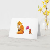 Freundschaftskarte Red Fox und Maus Karte (Gelbe Blume)