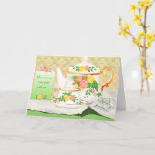 Freundschaftskarte - Teacup & Tee Pot Card Karte (Gelbe Blume)