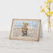 Freundschaftskarte Teddy Bear Puzzle Karte (Gelbe Blume)