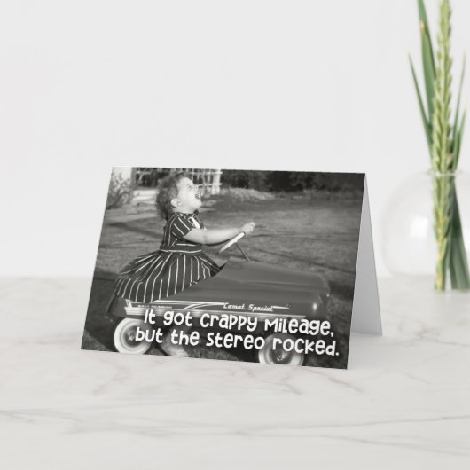 Freundschaftskarte - Vintages Pedalauto - Straßena Karte (Vorderseite)