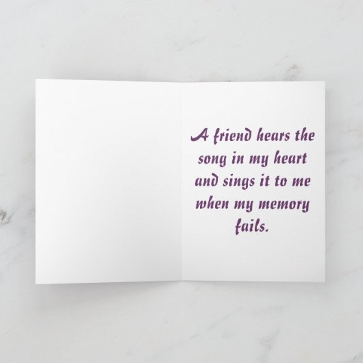 Freundschaftskarten Karte (Innenseite)