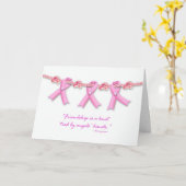 Freundschaftsknoten gegen Brustkrebs, gut werden Karte (Gelbe Blume)