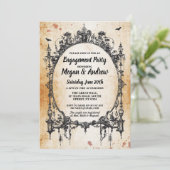 Freundschaftspartei Gothic Frame Halloween Einladu Einladung (Stehend Vorderseite)