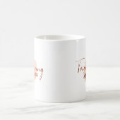 Freundschaftspendende Rose Gold Glitzer Pumpkin Kaffeetasse (Mittel)