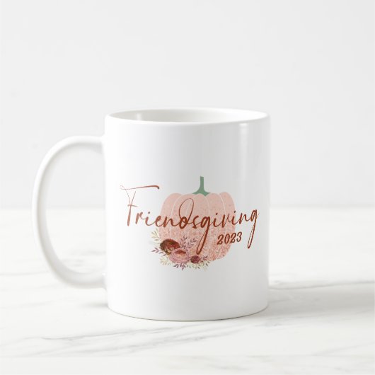 Freundschaftspendende Rose Gold Glitzer Pumpkin Kaffeetasse (Links)