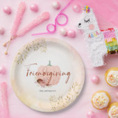 Freundschaftspendende Rose Gold Glitzer Pumpkin Pappteller (Party)