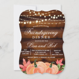 Freundschaftspendende Rustic Fall Pumpkin Einladun Einladung