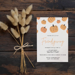 Freundschaftspendendes Erntedank Dinner Fall Pumpk Einladung