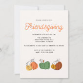 Freundschaftspendendes Erntedank Dinner Fall Pumpk Einladung (Vorderseite)